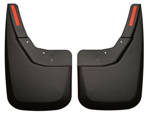 Chevrolet Silverado 1500 Mud Guards - Rear - Husky Liners - Custom FormFit Design - Black - 2014